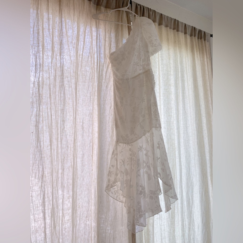 ASTR the label white floral dress off the shoulder